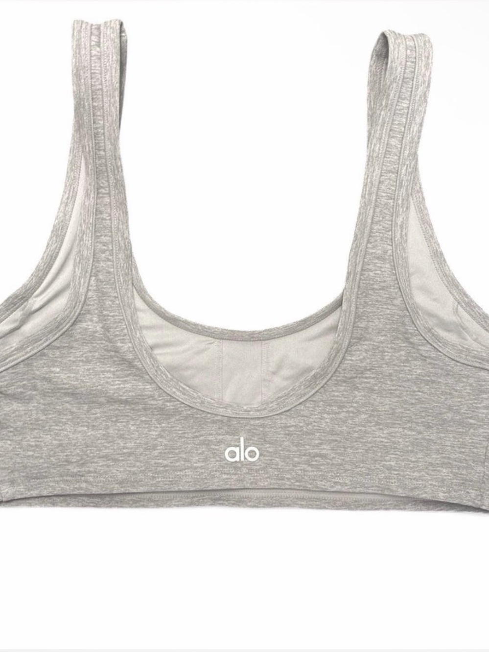 ALO Yoga Light Gray Seamless Sports Bralette